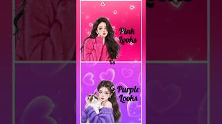 pink💗 vs💜 purple#dress👗#heels👠#nails💅🏻#lips👄#makeup💄#viral#short video#shorts#short