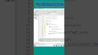 program in c language | pattern program in c #shorts ,#viral ,#2022 #programming #code #trending