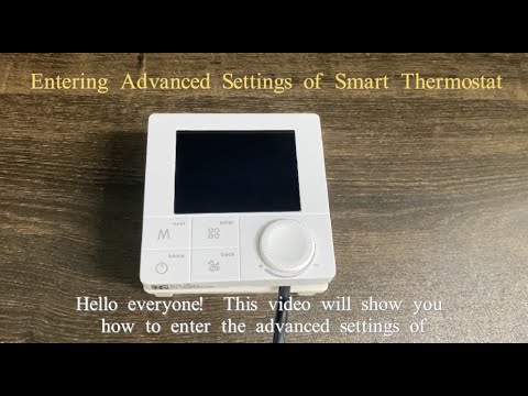 Entering advanced settings of smart thermostat. -48