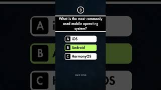 What is the most commonly used mobile operating system? #technologyquiz #quizchallenge
