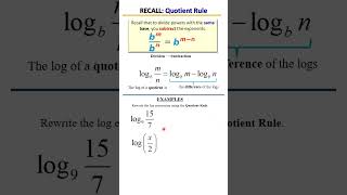 Properties of Logarithms 📚 | Log Rules Made Easy! Quotient Property