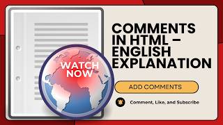 How To Use Comments In HTML – Explained In English – Watch Now | Clean Your Code By Adding Comments