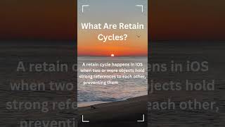 Retain Cycle #ios #memory #learnswift #objectivec #swift #learnswift #motivation #questionandanswer