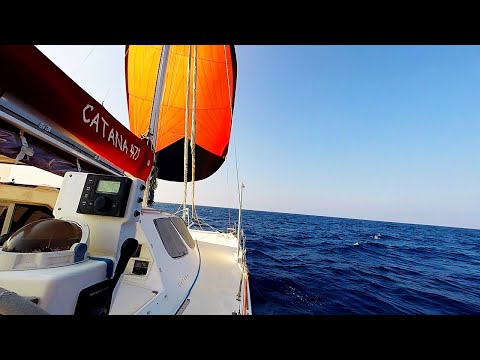 What is it like to Spinnaker Sail Sunny Southern Spain?....EPIC! | Sailing Catamaran Element