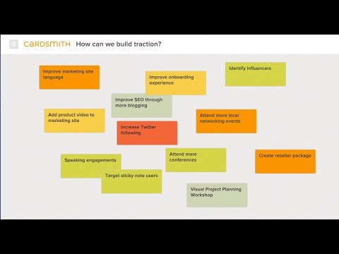 Cardsmith - Brainstorming to Project Planning Demo