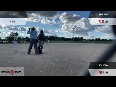 Ethan Vaughn 14u Pitching PG World Series Kansas City taking down batter 78mph on radar