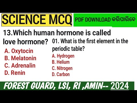 science Gk class for OSSC RI Amin ICDS l Forest Guard science