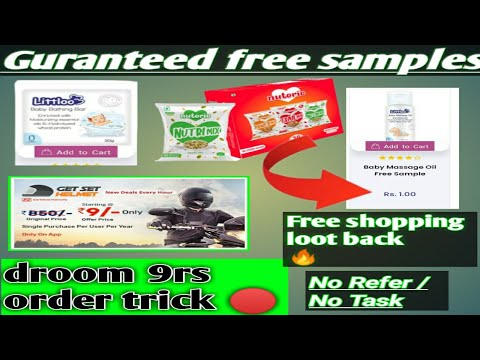 free samples today || droom 9rs sale order trick || free sample loot