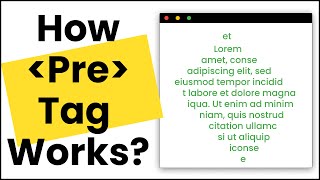 Pre Tag in HTML With Example for Beginner | Plus the Real-World Example
