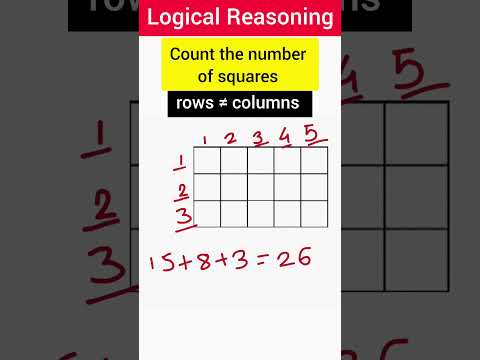 Count number of Squares Part-2 | Logical Reasoning  🔲🧠  #shorts #viralshorts #logicalreasoning
