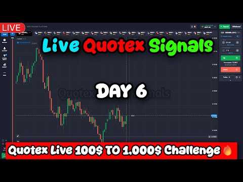 🔴 LIVE QUOTEX SIGNALS | DAY 6 BACK TO BACK WIN | 100$ To 1000$ CHALLENGE