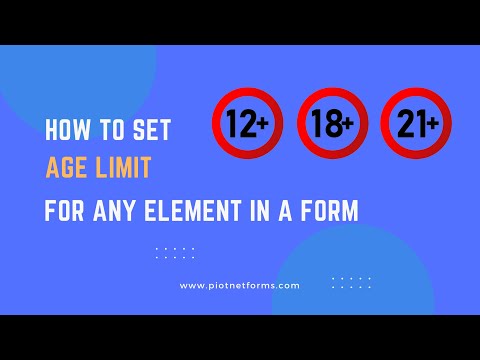 How to set Age Limit in WordPress Forms