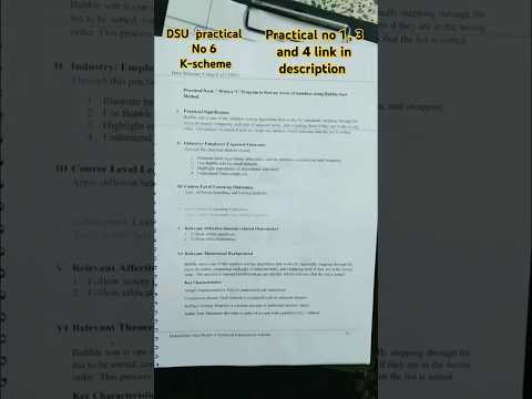 DSU practical no 6 K-scheme || MSBTE #shortsfeed #youtube #viralvideo #viralvideo  #bsc