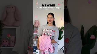 NEWME Pink Tops Try on haul 💗🎀✨ #NEWMEgals #NEWME #shorts #topshaul #trending
