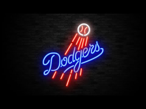 LOS ANGELES DODGERS MLB NEON SIGN BACKGROUND VIDEO LOOP | HOURS HD | WITH MUSIC