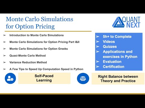 Monte Carlo Simulations for Option Pricing: Overview of the Course