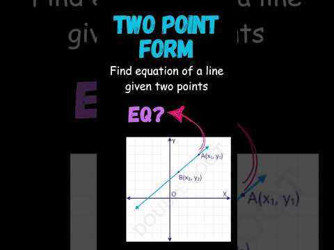 Find EQUATION of a LINE using TWO POINTS #math #solve #easy