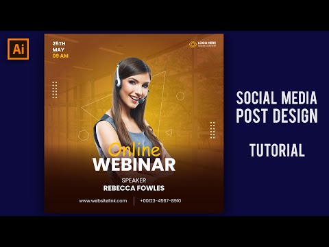 Digital Marketing Banner | Social Media Post Design | Illustrator Tutorial | MAK Visuals