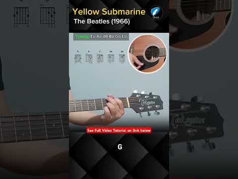 Yellow Submarine - The Beatles | Easy Guitar Tutorial with Chords and Lyrics
