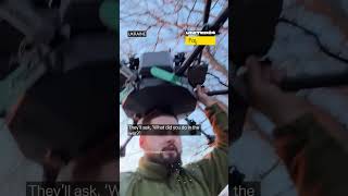 Ukrainian Soldier Carries Drone on His Head #warinukraine