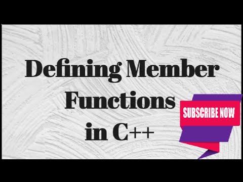 Defining member function in c++ | How to Defining member functions Inside and Outside the class.