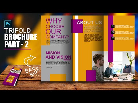 Photoshop Tutorial : Make Trifold Flyer Design Part-2 : How To Design