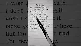 Imagine Dragons ~ 💜Bad Liar (Lyrics)