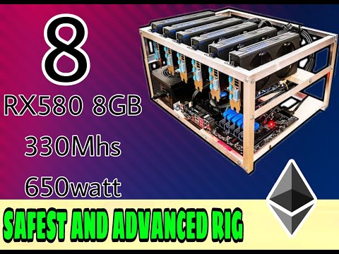 Mining Rig Rx580 8gb 8GPU 220Mhs  630 Watt || Sharing Client's Experience || Advanced & Safest Rig
