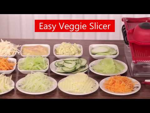 The Incredible Vegetable Cutter - Vegetable Slicer With Six Stainless Steel Blades