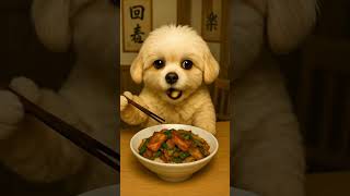 Twice Cooked Pork #asmr #puppy #dogbite #shorts #014