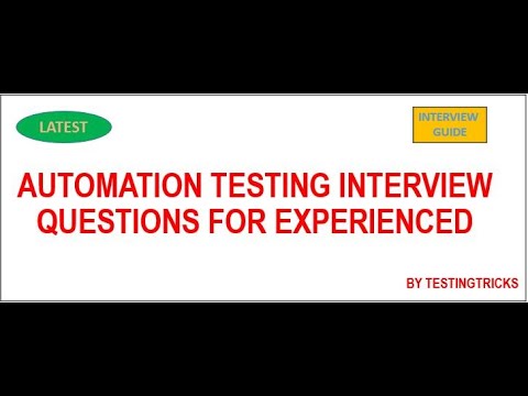 Automation Testing Interview Questions | Automation Testing