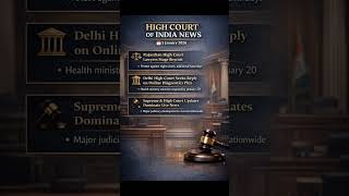Key High Court developments from acrossIndia#HighCourtOfIndia#IndianJudiciary#LegalNews#CourtUpdates