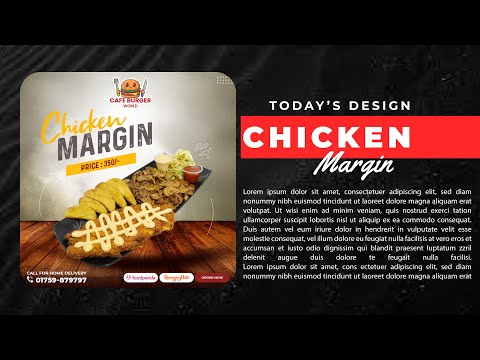 How to design food banner for social media on Adobe Photoshop । Design 360