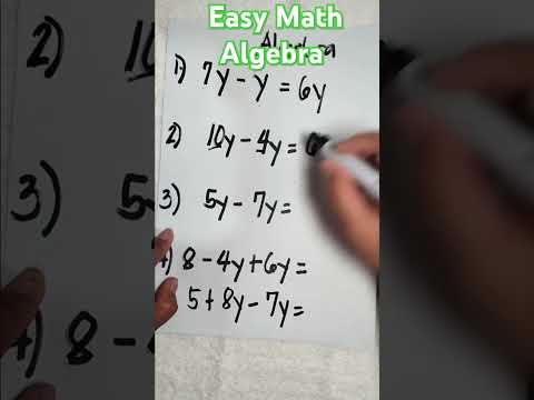 Easy Math Algebra #easymaths #algebra #solvingalgebra #subtractionalgebra #fypシ゚ #viralvideo #easy