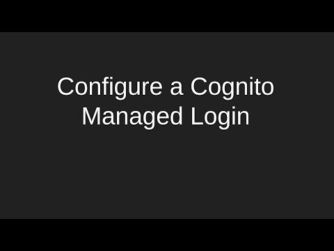 Configure a Cognito Managed Login