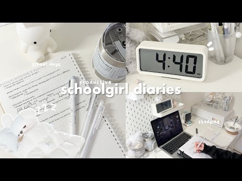 🎐PRODUCTIVE schoolgirl diaries: daily routine, studying, school days in my life, pinterest