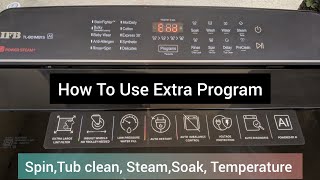 How to start ifb top load washing machine |only spin,steam,temp,tub clean program activation