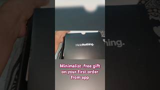 Minimalist free gift on first order from the app#trendingshorts #youtube#packopening #onlineshopping