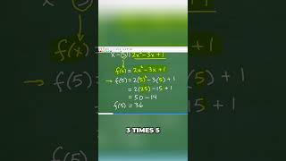 Solve F(5) Function Equation Easy Math Step by Step Guide #math #maths #algebra #education