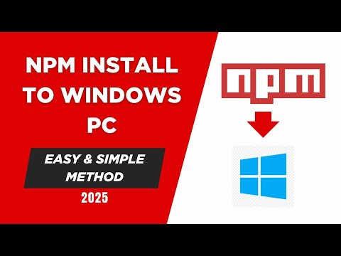 NPM Package manager Install to Windows | Easy Method 🔴 2025