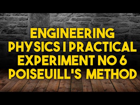 Ex.No 6 POISEUILLE'S METHOD