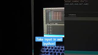 Masti Masti Me Full Python Course/Shorts se python seekhe /#pythoncourses/Take input In Set #coding