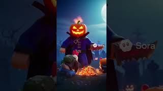 Bibi and the Halloween Hunt #BibiTheRooster #RobloxShorts #HalloweenUpdate #FunnyAIAnimation