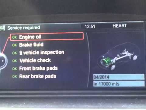 BMW Condition Based Servicing (CBS) - iDrive