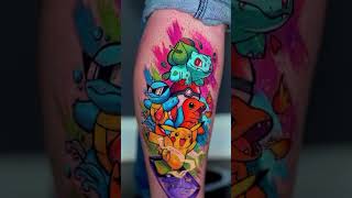 Cool, colorful, cartoon #tattoos by Diana! #cartoontattoo #colortattoo #tattoo #animetattoo