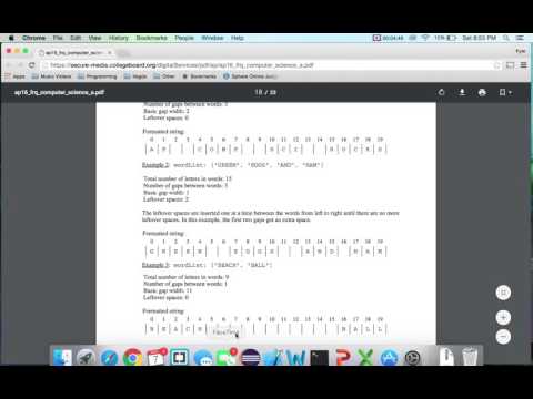 AP Computer Science A - 2016 Released Free Response Question 4