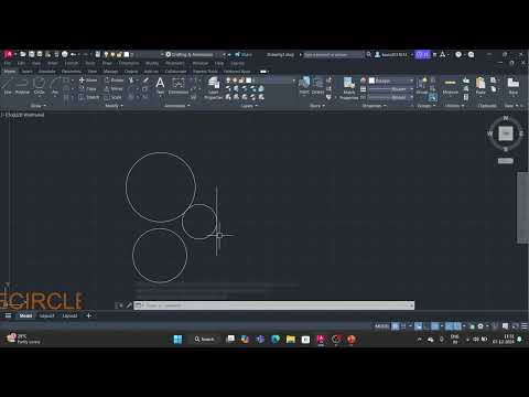 AutoCAD Tutorial for Beginners - DRAW TOOLBAR (CIRCLE COMMAND)