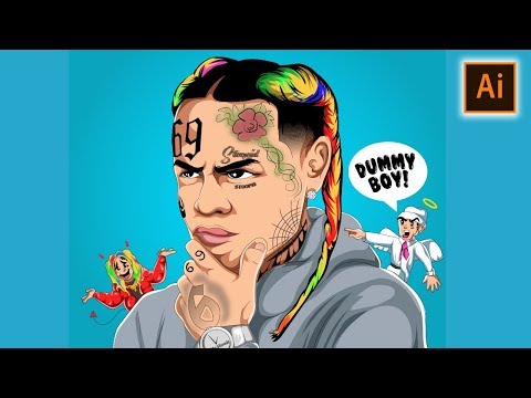 6ix9ine: DUMMY BOY (Adobe Illustrator)