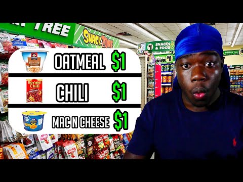 *ONLY* Eating Dollar Store Food For 24 Hours - Challenge