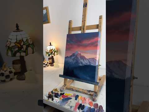 I Hope This Sunset Never Ends 🎨 #oilpainting #sunsetpainting #landscapepainting